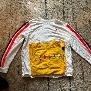 Two air jordan shirts size 2X!! One long sleeve and one short sleeve